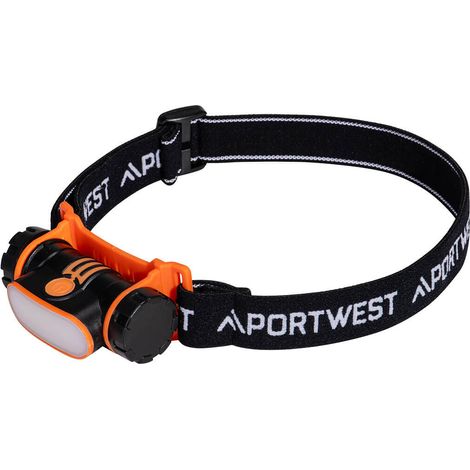 Lampada frontale ricaricabile tramite USB - Nero - Portwest