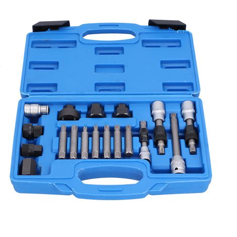 Kit de 18 pièces pour démontage et retrait de poulie d'alternateur, douille universelle pour voiture (1/5)