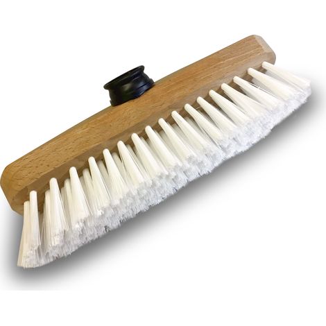 Balai brosse lave-pont synthétique - Monture bois - Douille vissante plastique - Quantité x 1 - Synthétique sans manche (1/5)