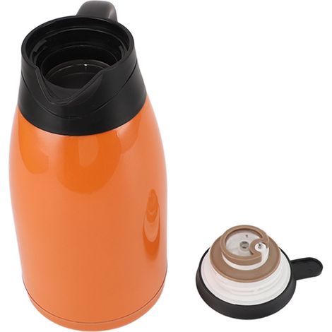 Wasserkocher fürs Auto, 180 W, 1400 ml, orange, Edelstahl, auslaufsicher, 24 V, ideal für Roadtrips, Reisen und Arbeit (1/5)