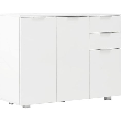 Maison Exclusive - Credenza Bianco Lucido 107x35x80,5 cm (1/5)