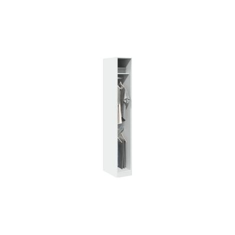 Les Tendances – Armoire dressing 2 penderies 1 étagère 30cm – Bois d’ingénierie résistant à l’humidité – Compact pour petits espaces – Collection Laker Blanc (1/5)