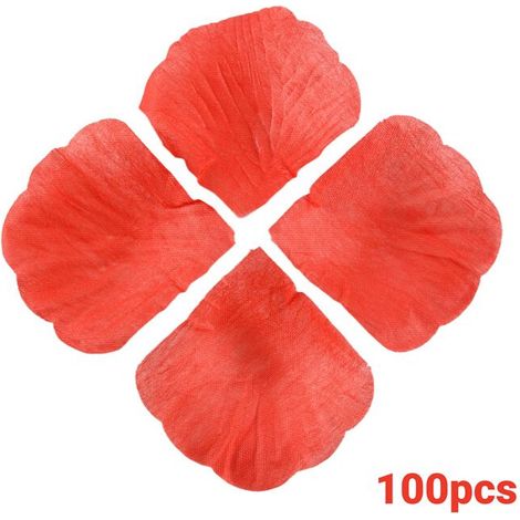 100 pétales de roses artificielles pour décoration de mariage - dégradé rouge