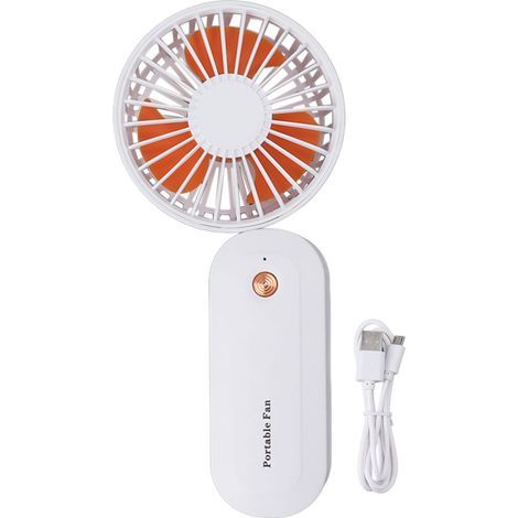 【NX】Mini ventilatore da collo con cinturino, 3 velocità, funzionamento a batteria, ricaricabile tramite USB, ideale per i viaggi all'aperto (1/5)
