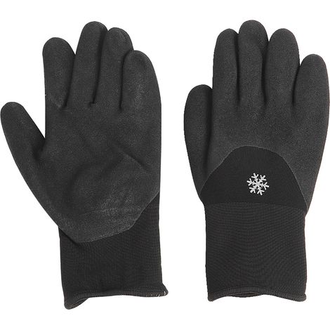 Gants de travail en nitrile avec revêtement antidérapant et résistant aux basses températures (jusqu'à -30 °C) pour une protection optimale des mains. (1/5)