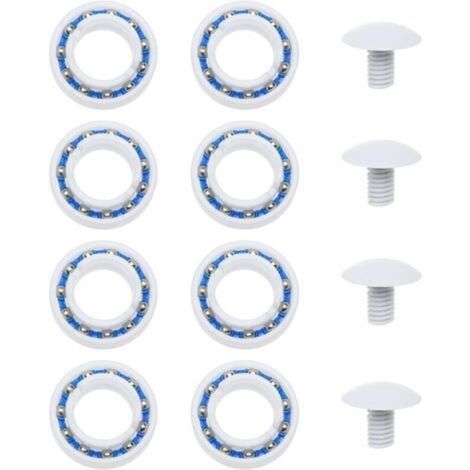 Set of 12 Accessories for Robotic Pool Cleaner: C60 Plastic Ball Bearings, C55 Plastic Wheel Bolts, Compatible with Polaris 180 and 280 Pool Robots (1/5)