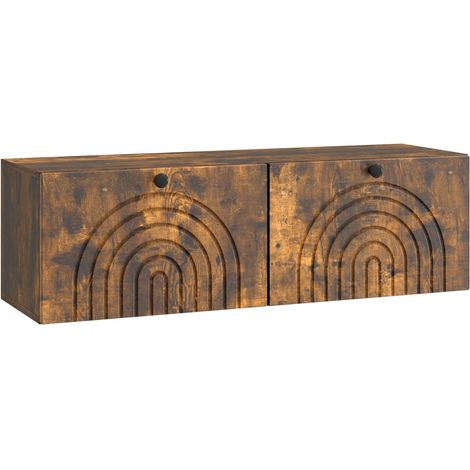Maison Exclusive - Mobile Porta TV da Muro Rovere Fumo 98 x 31 x 30 cm (1/5)