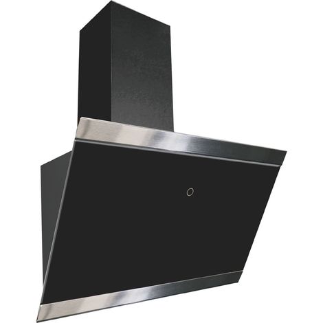 Hotte d'aspiration 60 cm Hotte murale sans tête Hotte inclinée noire Touch Respekta (1/4)
