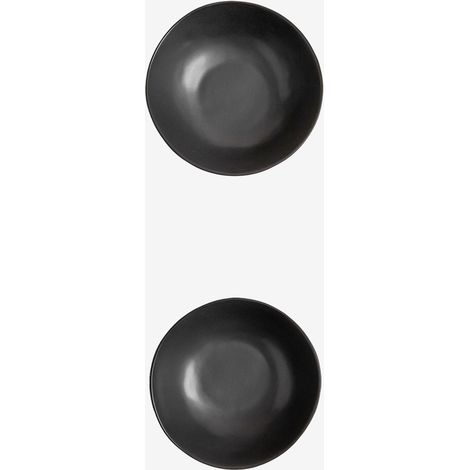 SKLUM 2er-Set Schalen aus Steingut Belvere Schwarz Ø13 cm                                 