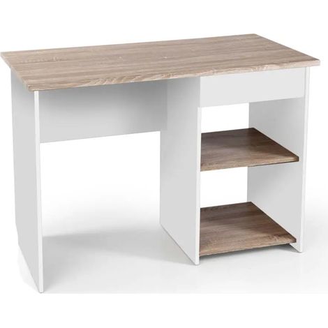 Schreibtisch Atena 108 x 48 x 75 cm in Bicolor mit zwei offenen Fächern