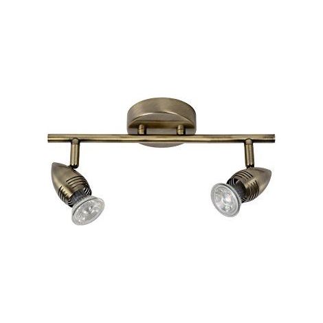 Plafonnier spot Lucide CARO 2xGU10 LED 5W 2700K laiton