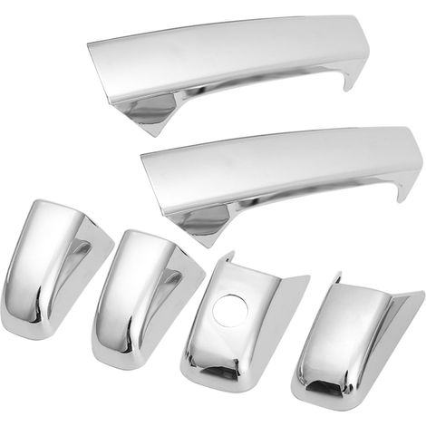 Garniture de poignée de porte électroplaquée pour 2 portes, compatible avec Silverado/Tahoe/Sierra 2007-2013 (1/5)