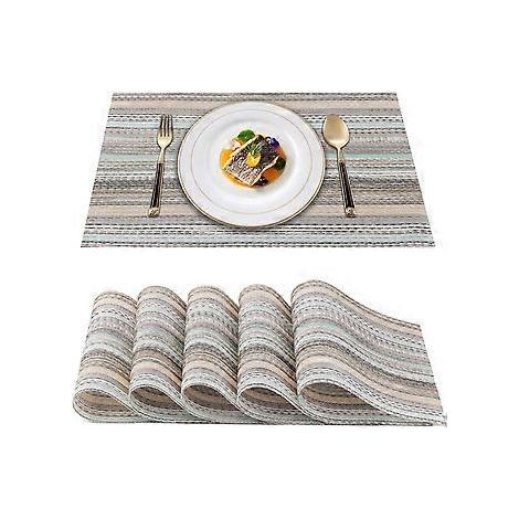 Tischsets, 6er-Set für den Esstisch – Rustikale, gewebte Tischsets