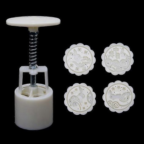 Hasenstempel Mondkuchenform DIY Runde Mondkuchenform Backdekorationswerkzeug 50g (1/5)