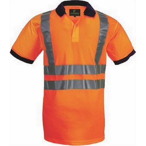 Polo haute visibilité manches courtes Coverguard YARD Orange XXL.