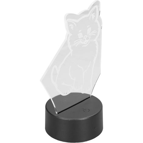3D-Katzenlampe mit 3D-LED, einstellbaren Farben, weichem, warmem Licht, sicher, langlebig, einfache Bedienung, USB- oder Batteriebetrieb, 3D-Nachtlicht (1/5)