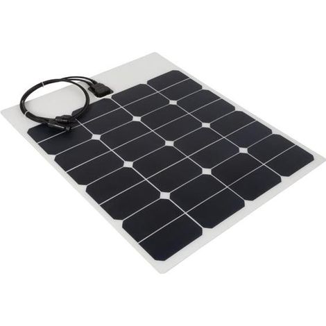 Perel – Panneau solaire polycristallin 50W – Haute efficacité pour chaleur extrême et faible luminosité – Résistant aux intempéries – Installation facile