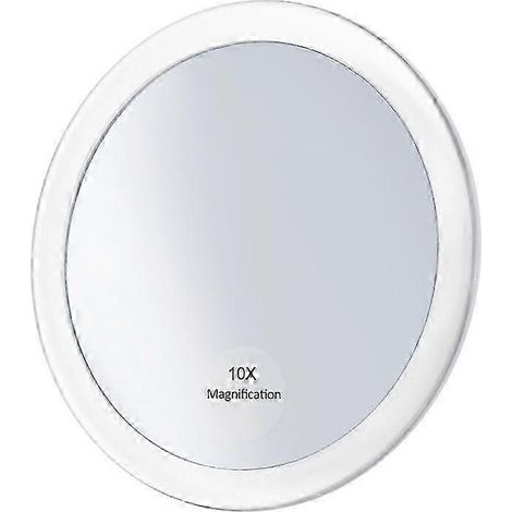 Miroir grossissant 10x avec 3 ventouses, miroir de maquillage avec grossissement 10x (1/5)