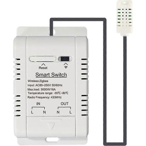 Interrupteur intelligent WiFi de température et d'humidité avec capteur de 1 m (1/5)