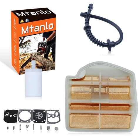 pour Husqvarna 445 445E 450 450E pour pièces de tronçonneuse, kit de filtre à air, 544080803, 544128601 (1/5)