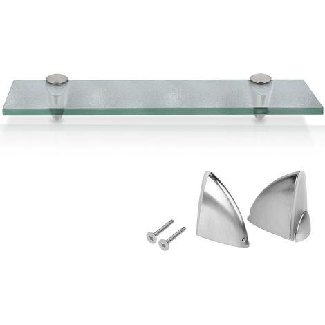 SWANEW Ripiano, Ripiano a parete, Ripiano in vetro, Contenitore in vetro satinato 50 x 10 cm (1/5)