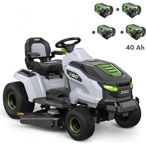Ego Power+ – Pack tracteur tondeuse autoportée 4 batteries 10Ah – Éjection latérale et mulching – Système de démarrage rapide – Pour grandes surfaces (1/5)