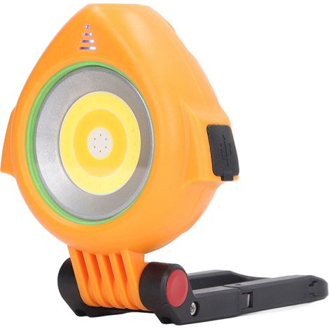 Wiederaufladbare LED-Arbeitsleuchte mit 3 Modi, magnetisch, verstellbar, orange, für die Autowartung, tragbare magnetische Beleuchtung. (1/5)