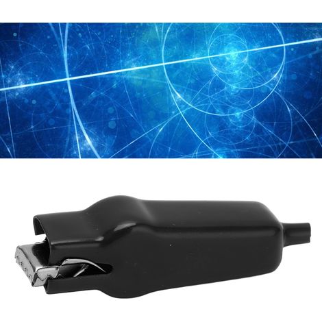 25.060 20A Pince crocodile à ressort de compression, gaine métallique, pince en fer, alimentation par batterie, ressort isolant, pince de test, noir (1/5)