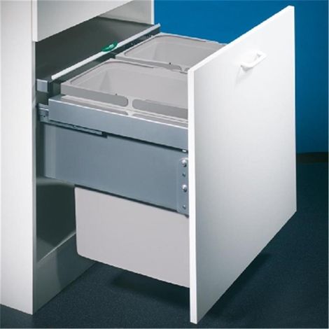 Naber Cox® Base 460 S/600-2, Abfallsammler für Frontauszüge, hellgrau (1/3)