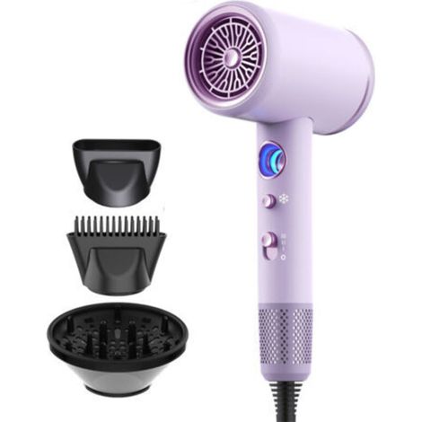 Sèche-Cheveux Ionique, 2000W Seche Cheveux Professionnel, Sèche-cheveux Voyage, Hair Dryer Puissant 3 Températures/ 6 Vitesses, seche Cheveux Boucle, Seche Cheveux Silencieux Con 3 annexe (1/3)
