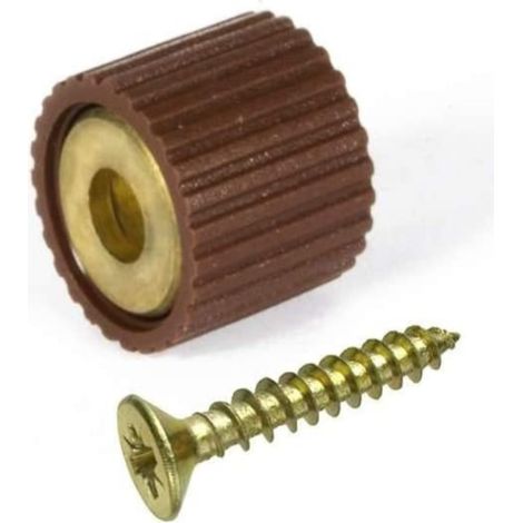 MOBILA - 8PZ REGGICRISTALLO IN OTTONE LUCIDO CON GOMMA MARRONE 12MM