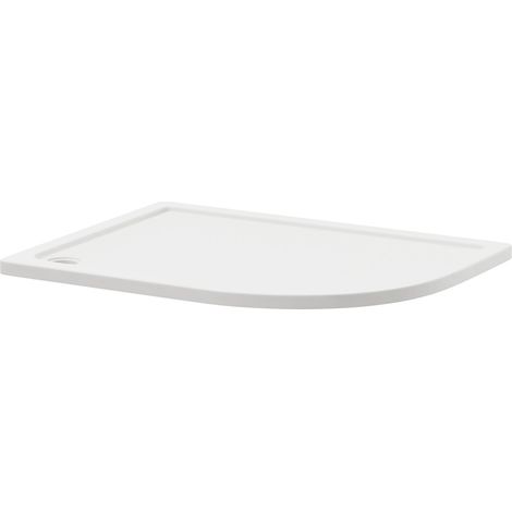 Pearlstone Slip Resistant 1200mm x 900mm x 40mm Right Hand Offset Quadrant Shower Tray (1/4)
