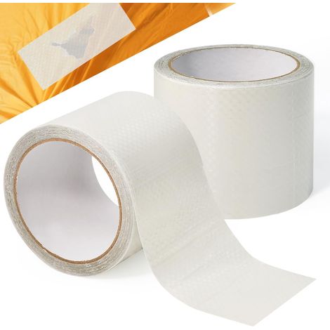 2PCS Ruban Adhésif de Réparation de Tente 8m x 8cm Ruban de Bâche Rubans Adhésif Etanche Rubans de Réparation en Fibre de Verre Kit de Réparations Imperméable pour Voile Couverture de Bateau (1/5)
