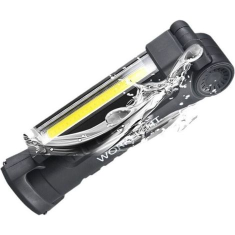 Baladeuse - LED COB Rechargeable USB - 360° Rotation - Aimant Puissant Et Crochet - 5 Modes Éclairage - 1 Pièce (1/4)