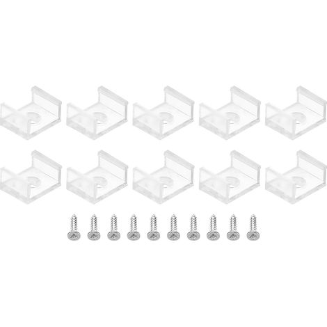 Clips de Fixation pour Ruban LED 30Pcs Transparent pour 12mm (1/5)