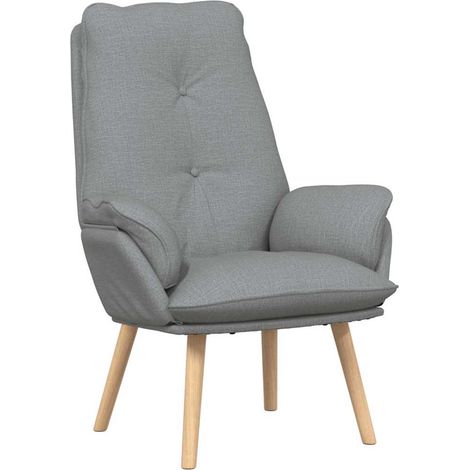 Fauteuil relax Fauteuil Gris clair 69 x 74 x 93 cm Tissu et Contreplaqué (1/5)