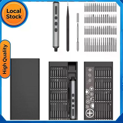 Kit de tournevis sans fil 68 en 1 64 embouts de précision S2 5 réglages de couple outil réparation électronique PC RC (1/5)