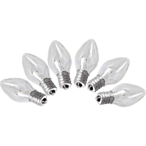 Set aus 6 Himalaya-Salzlampenbirnen E12, 15 Watt für die Raumbeleuchtungsdekoration 220-240V