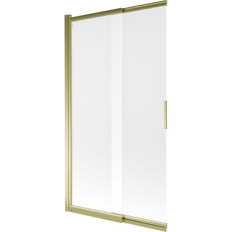 Mexen Fox Duschwand 2-flügelig, verschiebbar 100 x 150 cm, matt, gold - 891-100-002-50-30