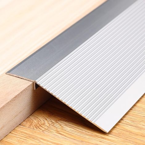Trimold Aluminum Floor Transition Strip Floor Reducer for Door Threshold Ramp Laminate Tile, Bridge Height Between 8-40mm (0.9m x 100mm, Matte Silver) (1/5)