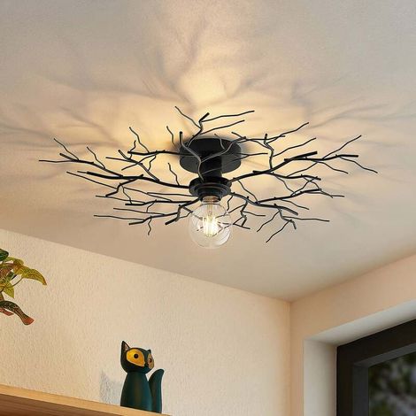 [GEBRAUCHT] B-Ware Lindby Deckenleuchte Vetki LED Lampe Leuchte dimmbar schwarz Ø60cm 1-flg. Metall (1/2)