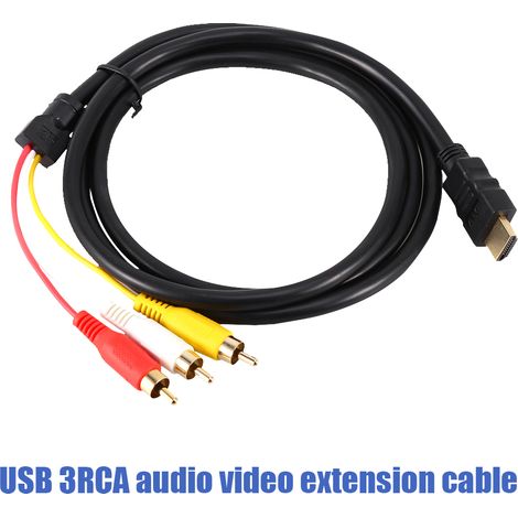 Câble convertisseur HDMI vers RCA 1,5 m pour audio vidéo HD 1080P (1/5)