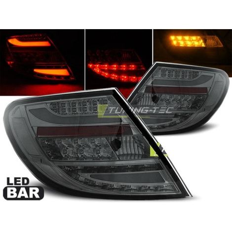 Paire feux arriere Mercedes classe C W204 07-10 LED BAR fume (1/2)
