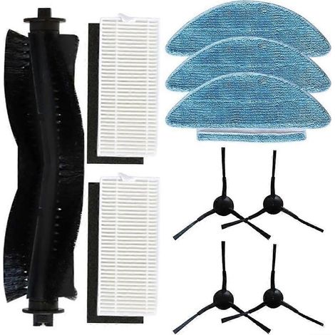 Pièces de rechange pour aspirateur robot Medion X20 SW+ / MD 11415 MD 11500 : brosse latérale principale, filtre HEPA et lingette de nettoyage (1/5)