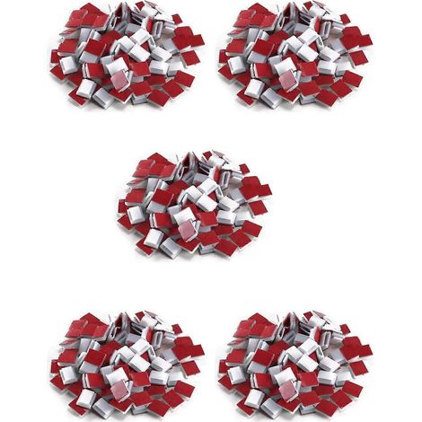 Supports et clips de fixation auto-adhésifs pour rubans LED, clips pour rubans LED, supports pour rubans LED (lot de 500 blancs) (1/5)