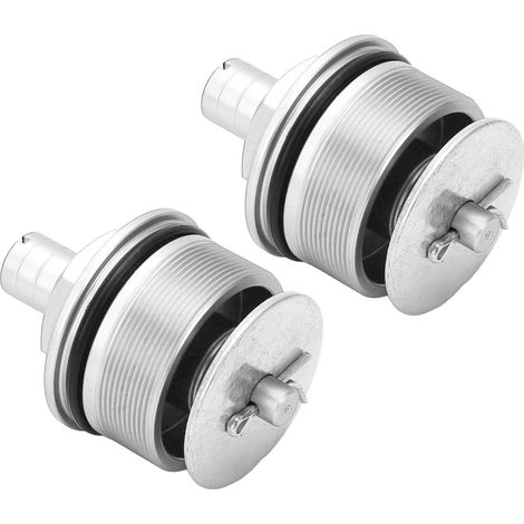 2 capuchons de fourche de précharge en métal pour amortisseur avant CB400 (argenté) (1/5)