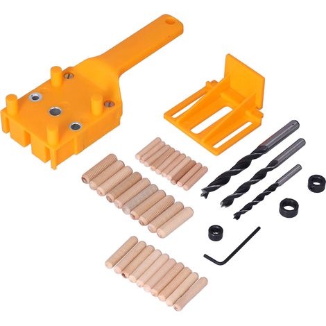 Handliches Dübel-Set aus schlagfestem ABS-Kunststoff, orange, für schnelles Holzdübeln und Holzbearbeitung (1/5)