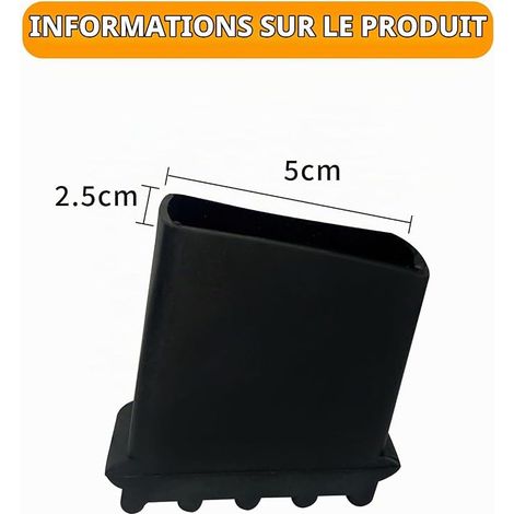 Ladder Pads, Protective Caps for Ladders, Non-slip Pads for Ladders, Universal Pads for Domestic Ladders (1/4)