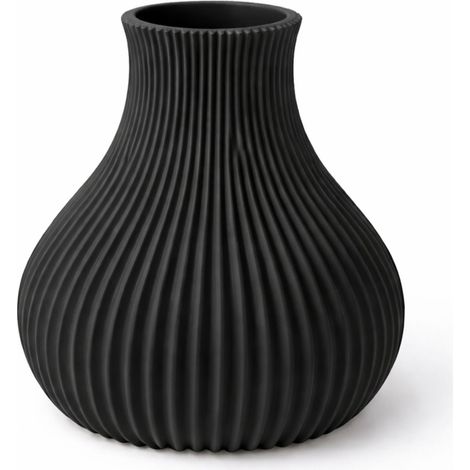 Vaso decorativo nero per fiori secchi/a blocco (1/3)