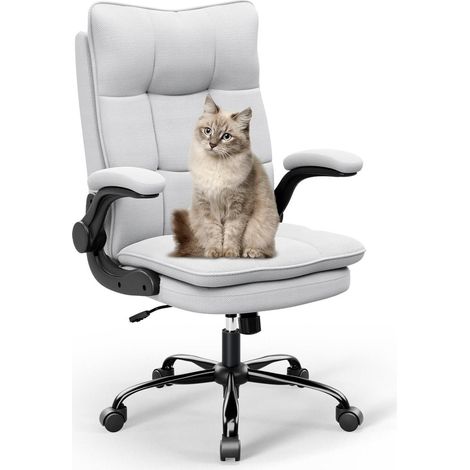 Ergonomischer Bürostuhl mit Wippfunktion und Armlehne, Grau 150 kg (1/5)